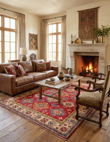 5' x 7' Hand Knotted Kazak Rug