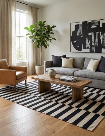 5' 8 x 7' 10 Hand Woven Kilim Modern Wool Rug