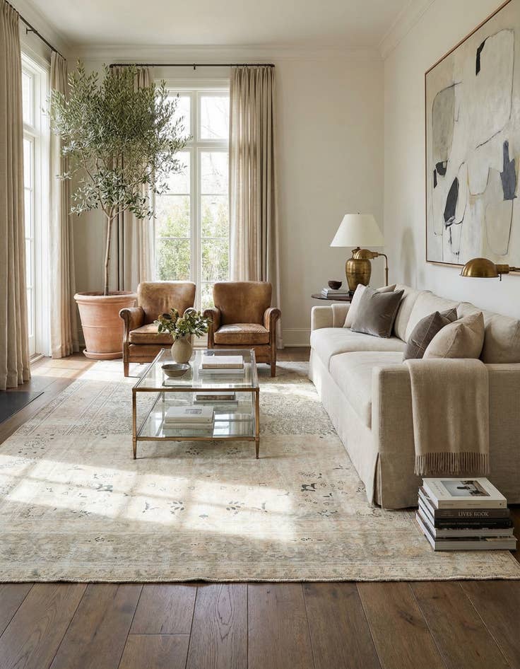 Detail image of 8' 2 x 11'  Hand Knotted Ultra Vintage Persian Wool Rug