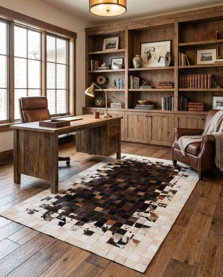 5' x 7' 11 Cowhide Stocks Rug