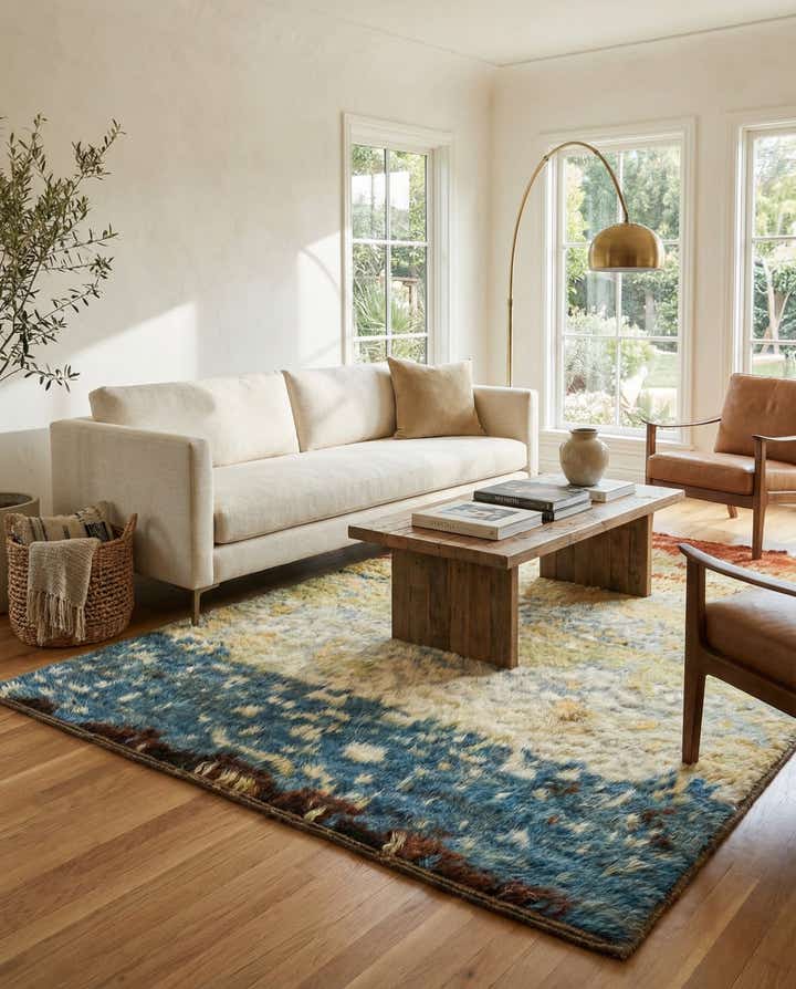 5' x 6' 4 Hand Knotted Darya Wool Rug