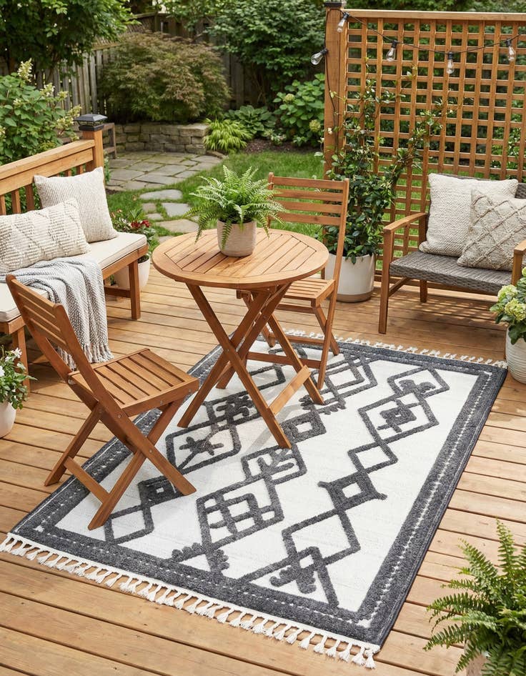 Detail image of  5' 3 x 7' 7  Washable  Indoor / Outdoor Rug