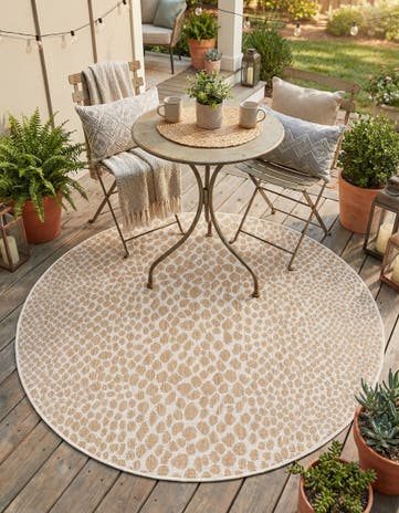 4' x 4' Easy-Clean Jill Zarin Cape Town Indoor / Outdoor Round Rug