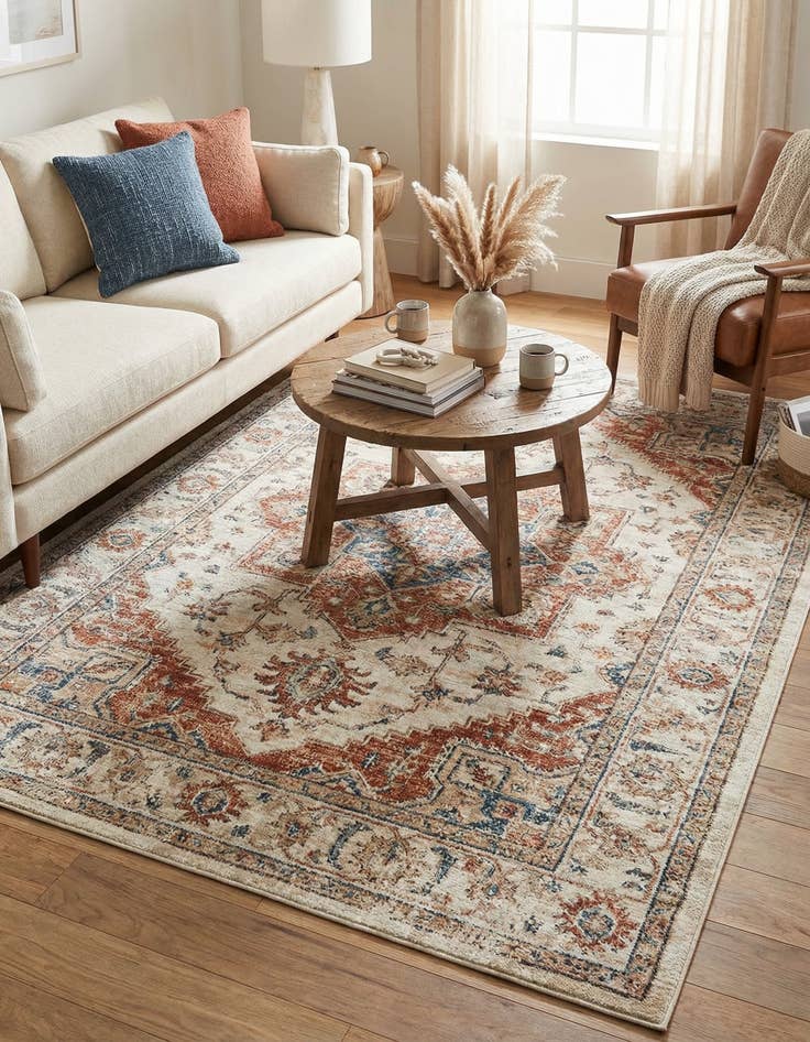 Detail image of 4' x 6'  Washable Yara Rug