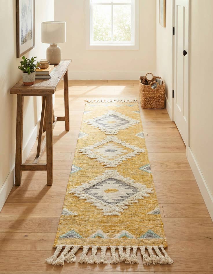 Detail image of  2' 2 x 8' 2  Hand Woven Arizona Wool Runner Rug