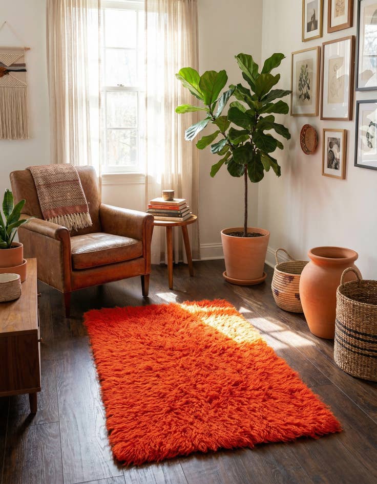 Detail image of 1' 11 x 3' 6  Hand Knotted Moroccan Wool Rug