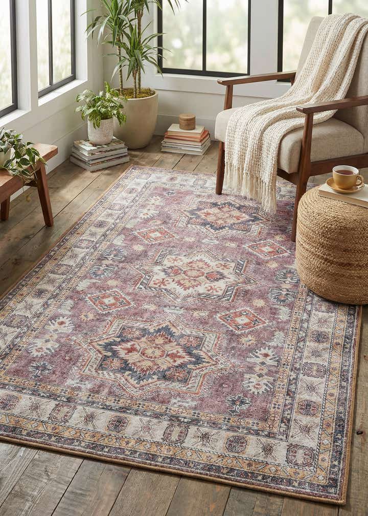 4' 1 x 6' 1 Washable Timeless Rug