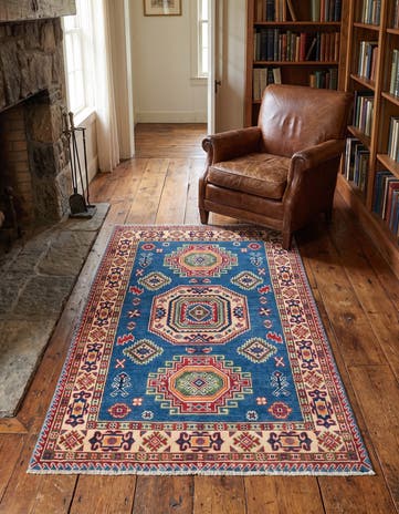 3' 4 x 5' 3 Hand Knotted Kazak Rug