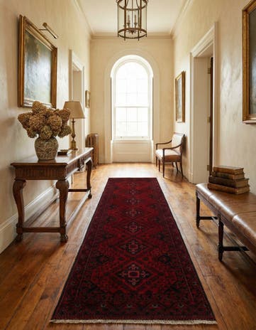 2' 8 x 9' 6 Hand Knotted Khal Mohammadi Wool Runner Rug