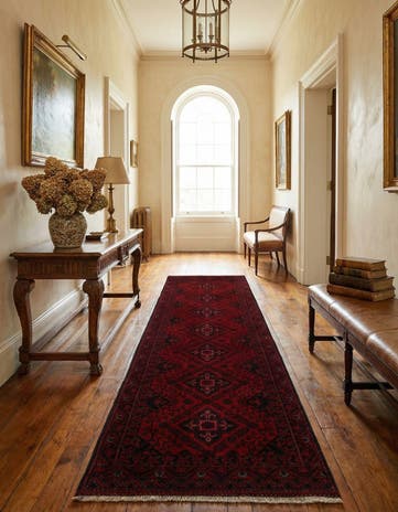 2' 8 x 9' 6 Hand Knotted Khal Mohammadi Wool Runner Rug