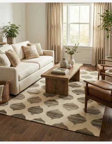 5' x 6' 6 Hand Woven Kilim Modern Wool Rug