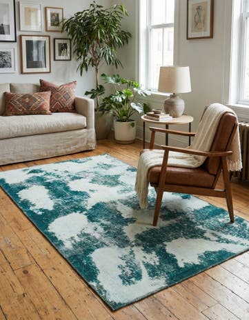 3' 8 x 6' 5 Hand Knotted Ultra Vintage Persian Wool Rug