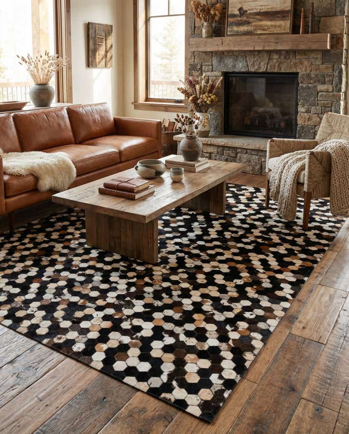 5' x 8' Cowhide - Patchwork Rug