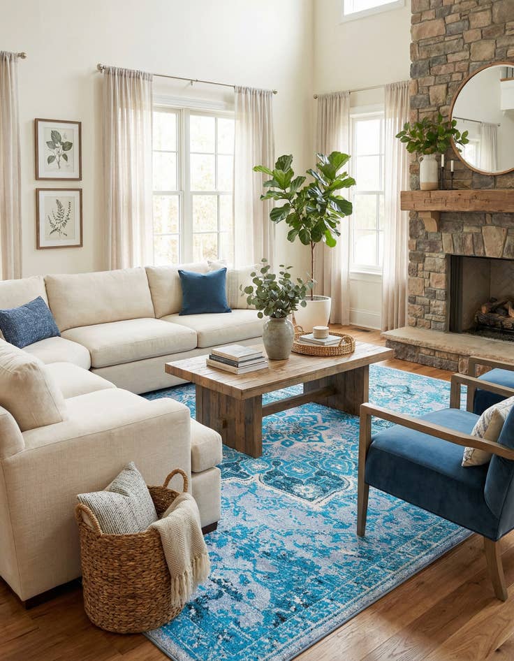 Detail image of  10' 6 x 14'  Washable Francesca Rug