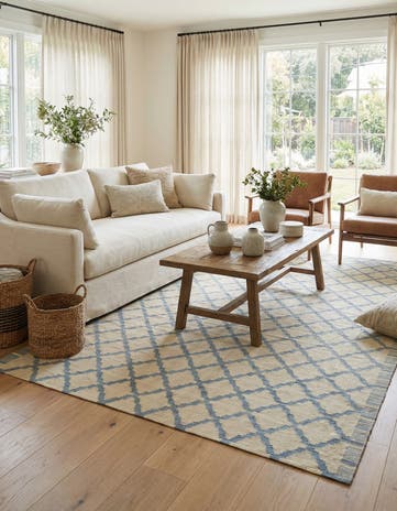 6' 10 x 9' 3 Hand Woven Kilim Modern Wool Rug