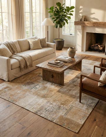 5' 4 x 7' 10 Hand Knotted Ultra Vintage Persian Wool Rug