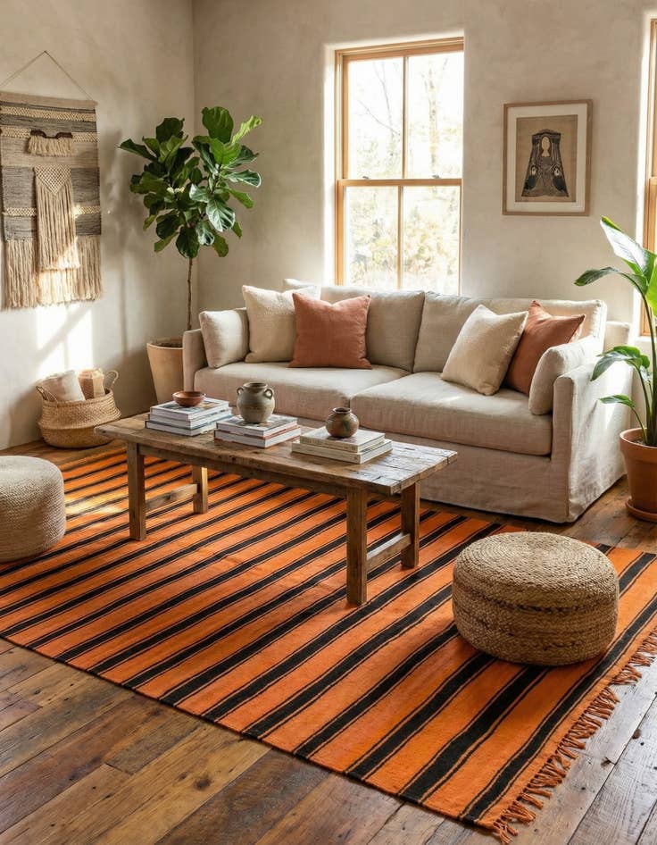 Detail image of 5' 8 x 13'  Hand Knotted Moroccan Wool Runner Rug