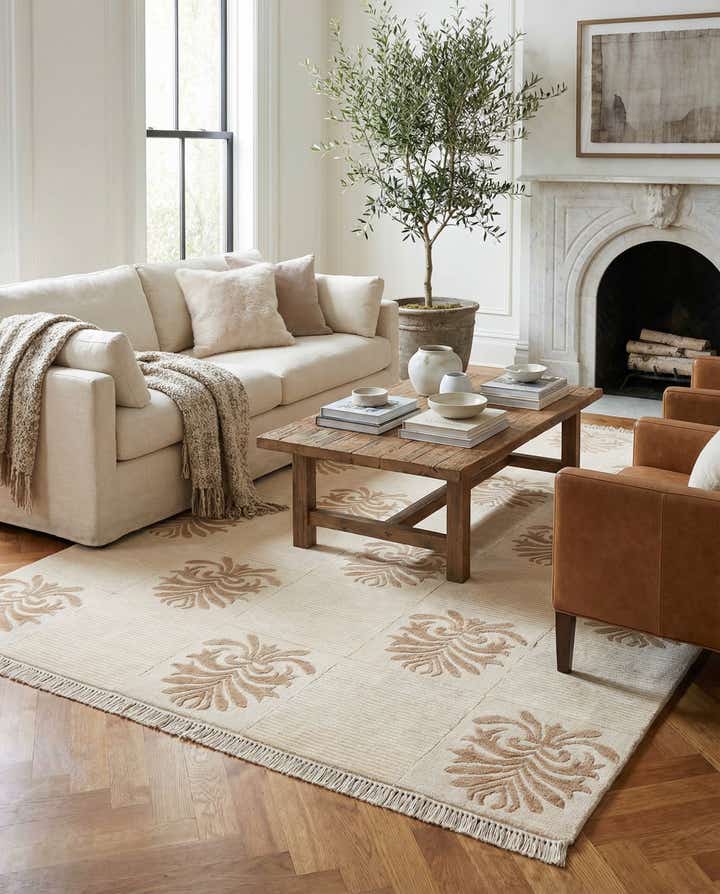 4' 11 x 6' 8 Hand Knotted Darya Wool Rug