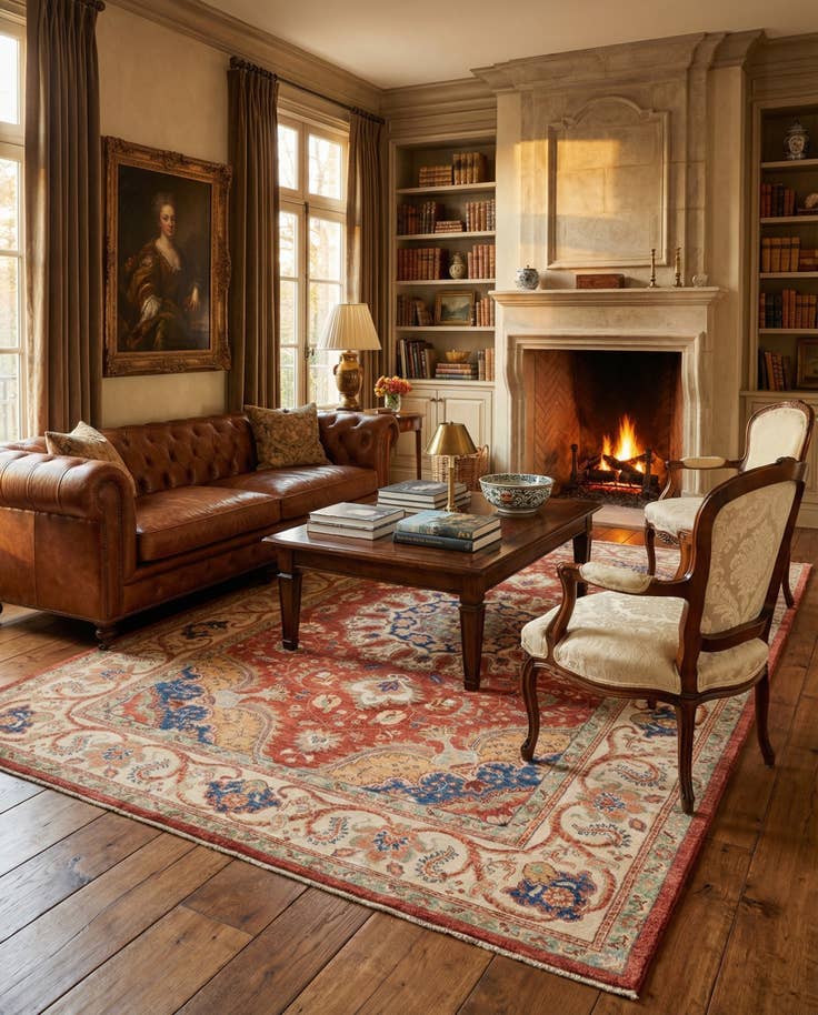 Detail image of 6' 9 x 10' 2 Hand Knotted Ariana Ziegler Rug