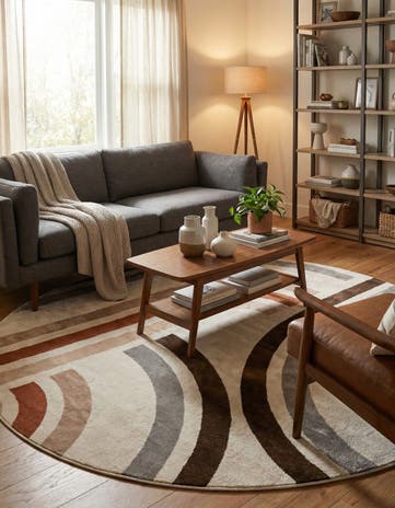 Ivory Charlotte Round Rug