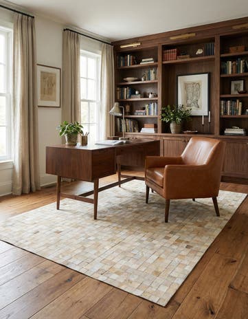 4' x 5' 6 Cowhide Stocks Rug