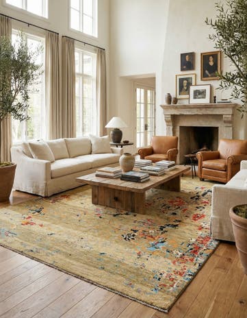 9' 9 x 14' Hand Knotted Darya Wool Rug
