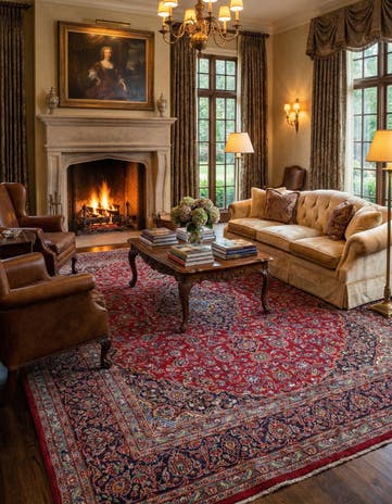 9' 10 x 12' 7 Hand Knotted Mashad Persian Wool Rug