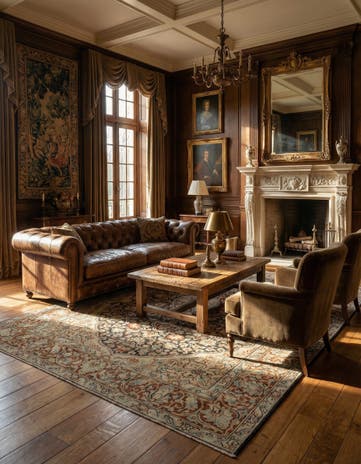 5' 6 x 8' 9 Vintage Royal Wool Rug
