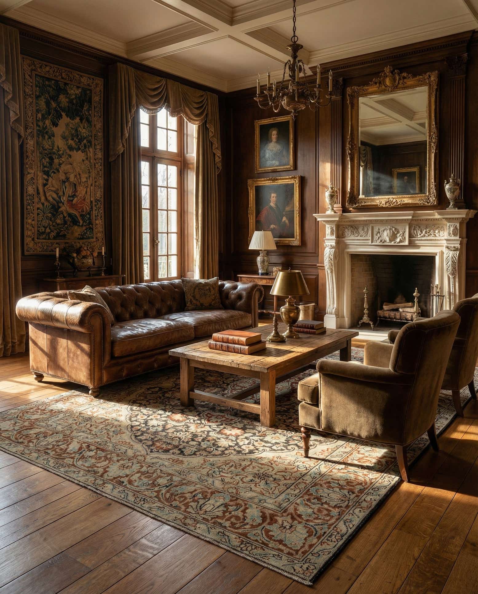 5' 6 x 8' 9 Vintage Royal Wool Rug