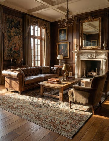 5' 6 x 8' 9 Vintage Royal Wool Rug