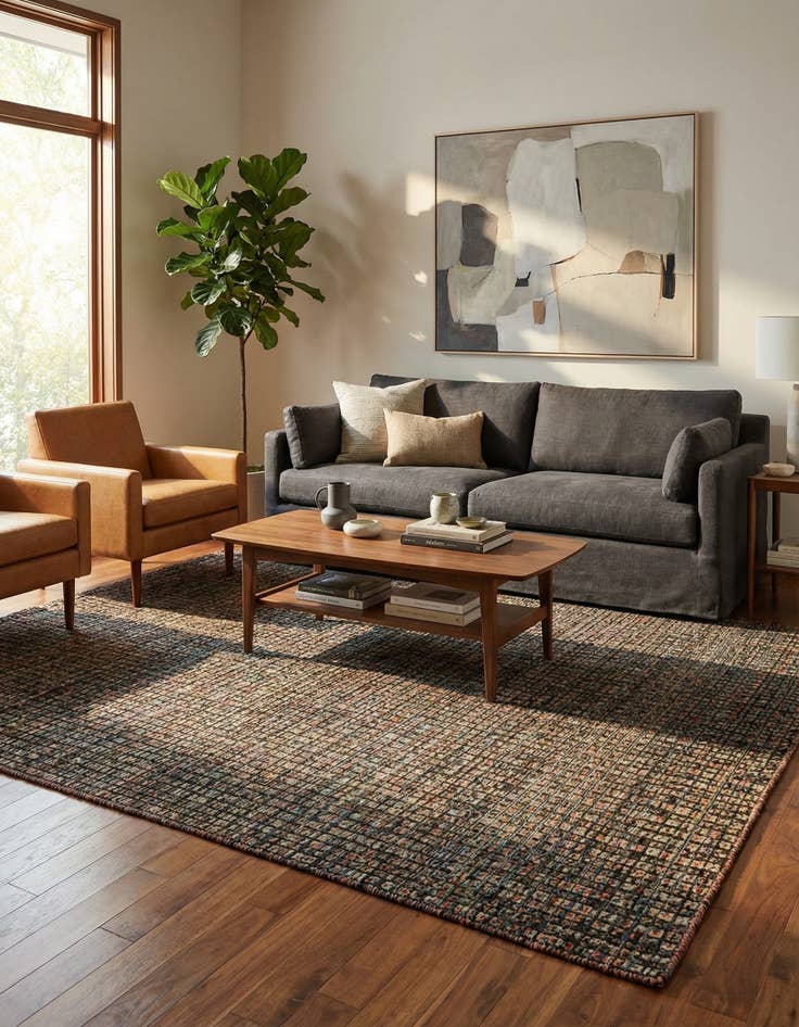 Detail image of 5' x 6' 9  Hand Knotted Darya Wool Rug