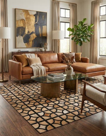 5' x 7' 10 Cowhide Rug