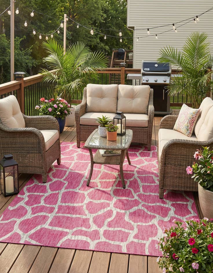 Detail image of  7' 10 x 11'  Washable Safari Indoor / Outdoor Rug