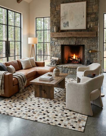 5' 1 x 7' 11 Cowhide - Patchwork Rug