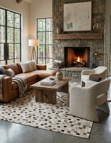 5' 1 x 7' 11 Cowhide - Patchwork Rug