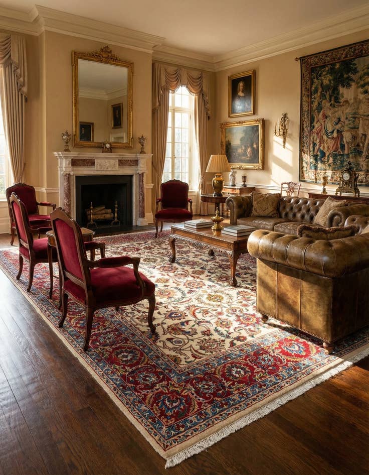 Detail image of  7' 11 x 10' 7 Tabriz Wool Rug