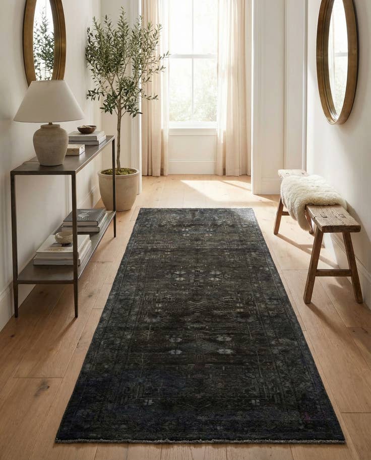 Detail image of 3' 3 x 9' 3 Hand Knotted Ultra Vintage Persian Wool Runner Rug