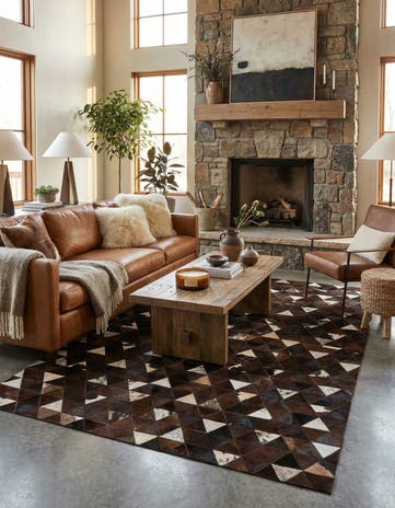 5' x 8' 1 Cowhide Stocks Rug