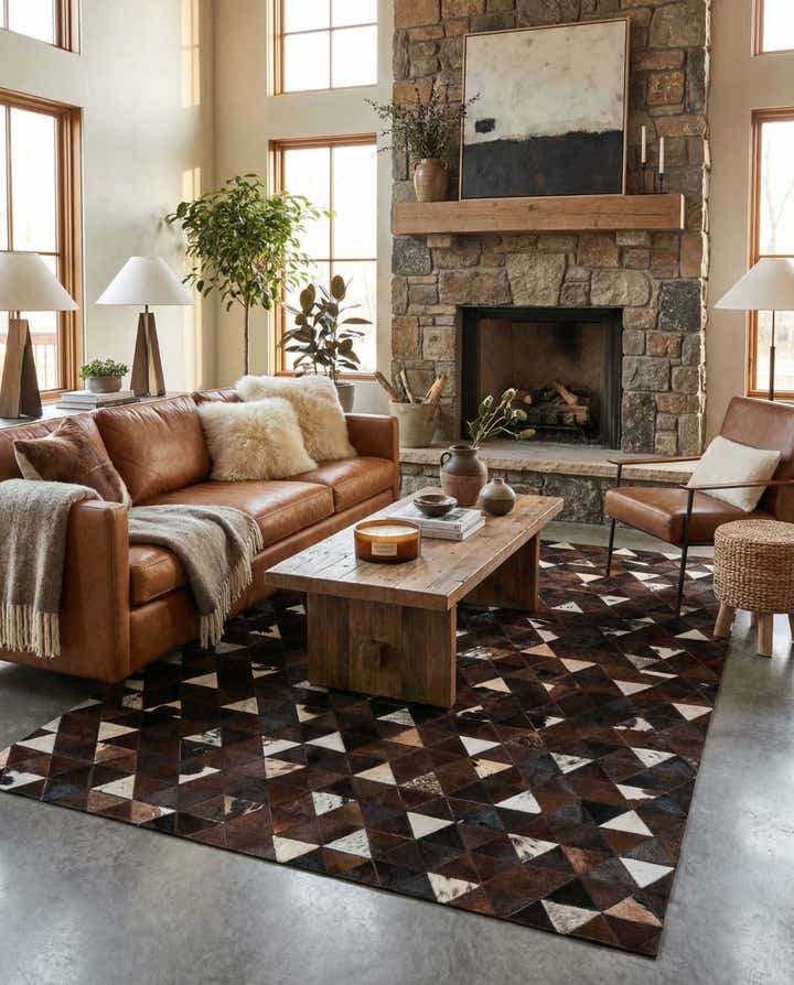 5' x 8' 1 Cowhide Stocks Rug