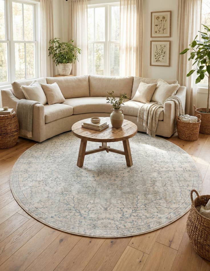 Detail image of 10' 2 x 10' 2 Newport Round Rug