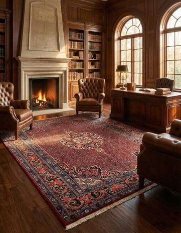 8' 5 x 11' 11 Hand Knotted Bidjar Persian Rug