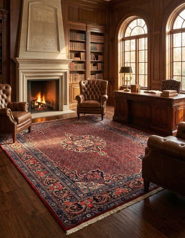 8' 5 x 11' 11 Hand Knotted Bidjar Persian Rug