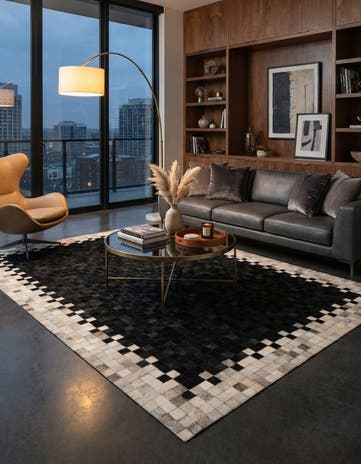 5' 2 x 7' 11 Cowhide - Patchwork Rug
