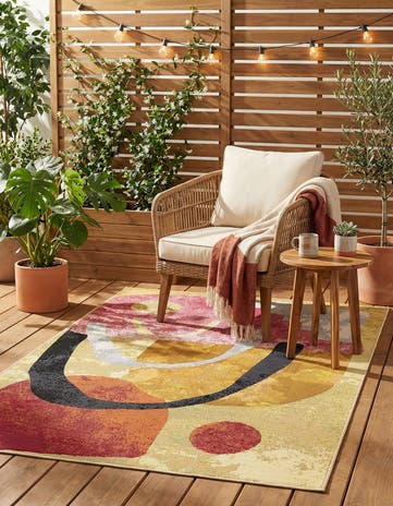 4' x 6' Easy-Clean Modern Indoor / Outdoor Rug