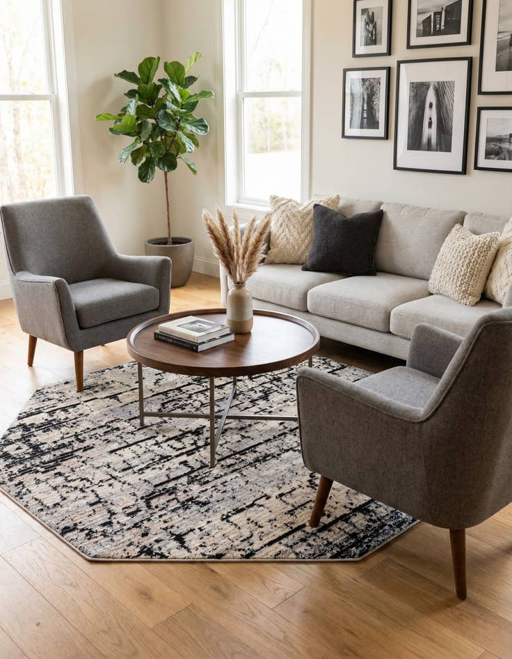 Detail image of 7' x 7' Tucson Octagon Rug