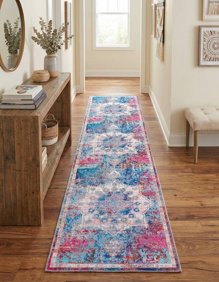 Detail image of 2' 7 x 12'  Washable Renaissance Runner Rug