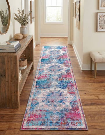 Tie Dye Washable Renaissance Runner Rug