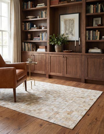 4' x 5' 6 Cowhide Stocks Rug