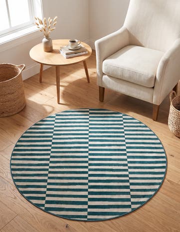 Turquoise SoHo Round Rug