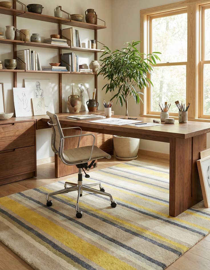 Detail image of 4' x 5' 7 Luna Wool Rug